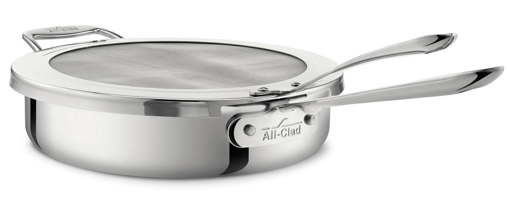 Stainless-Steel 4-Qt. Deep Saute Pan with Splatter Screen K259092