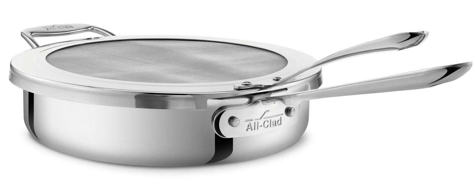 Stainless-Steel 4-Qt. Deep Saute Pan with Splatter Screen K259092