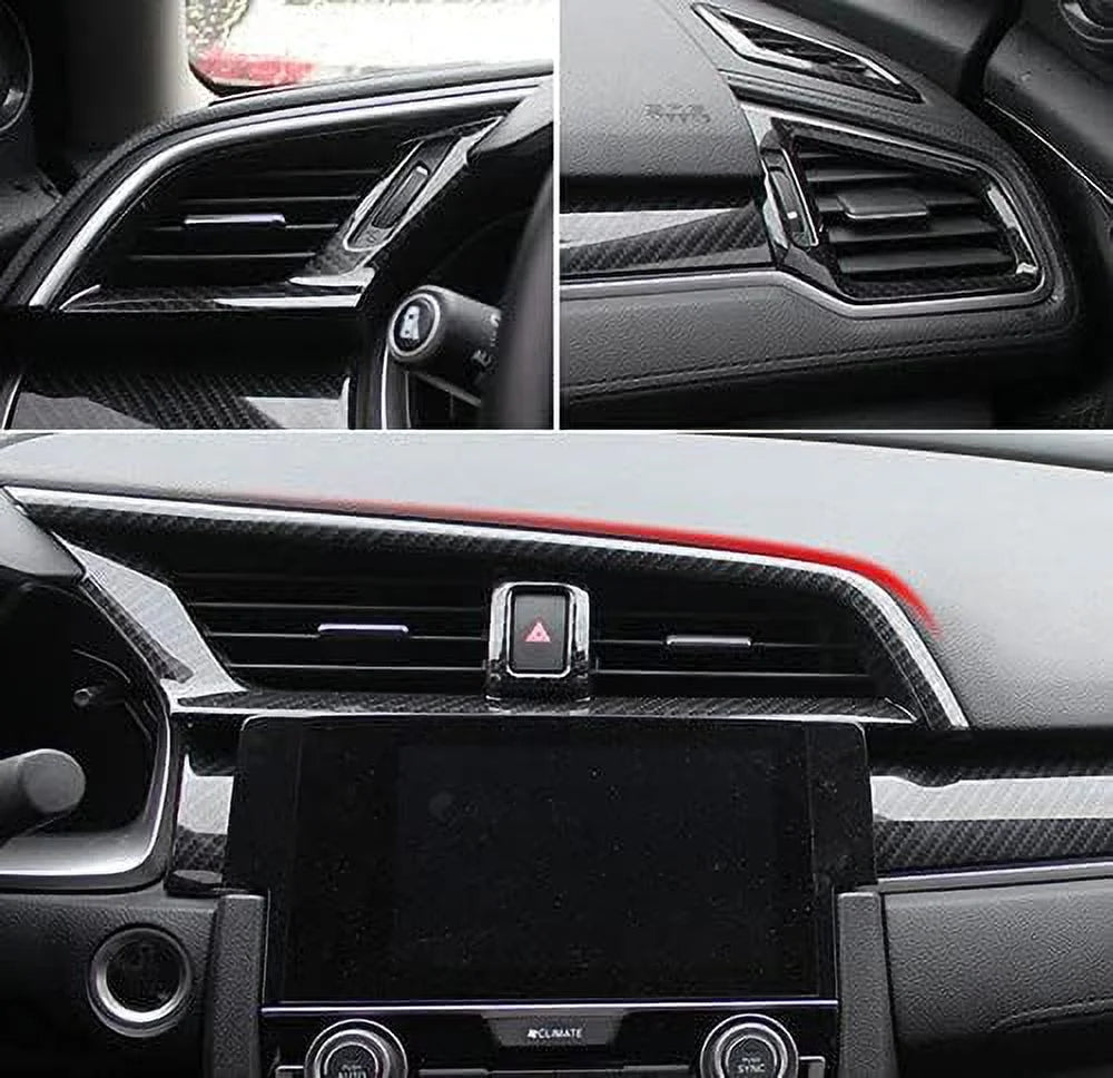 Interior Center Console Dashboard Panel Headlight Switch Steering Wheel AC Vent Cover Trim Combo Kit I616147