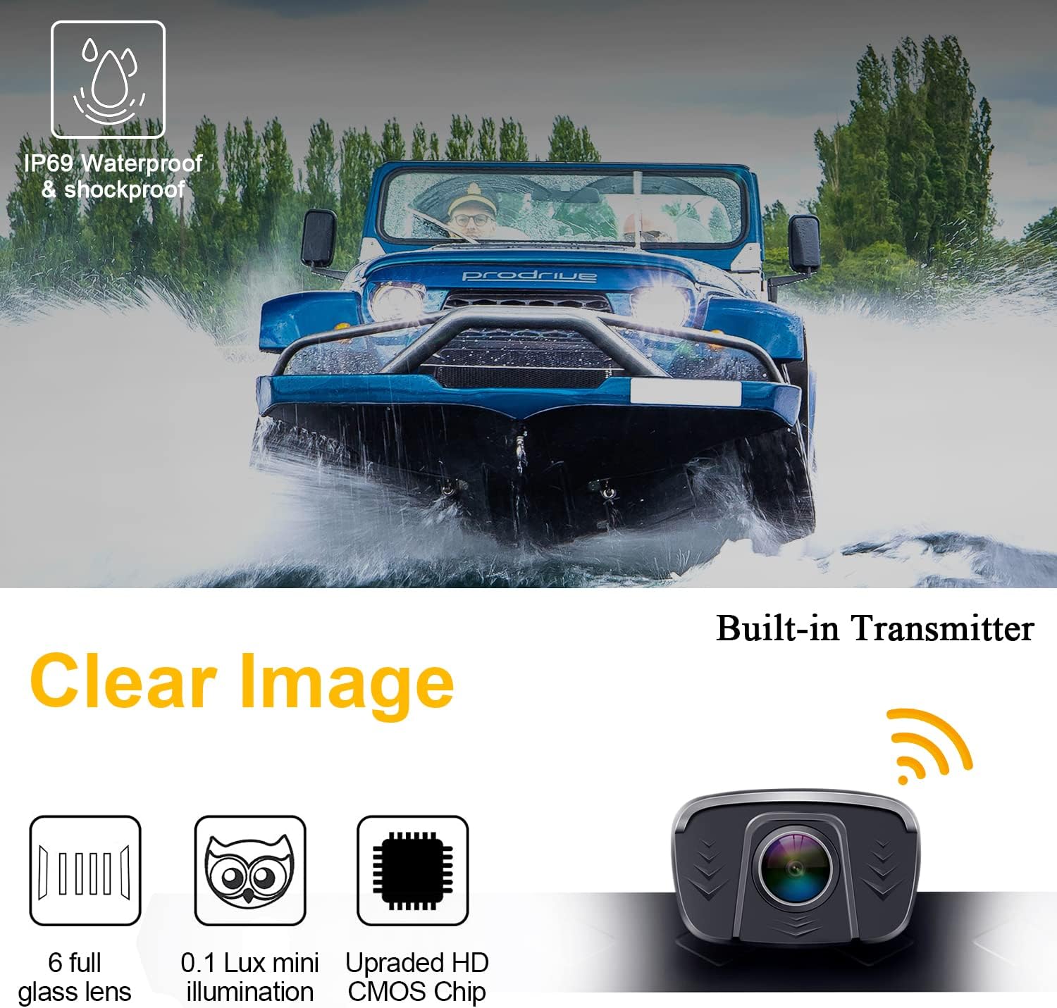 Wireless Backup Camera 5 Inch Monitor Rear View System N6204