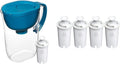 Large Water Filter Pitcher with 4 Standard Water Filter Replacements A28880