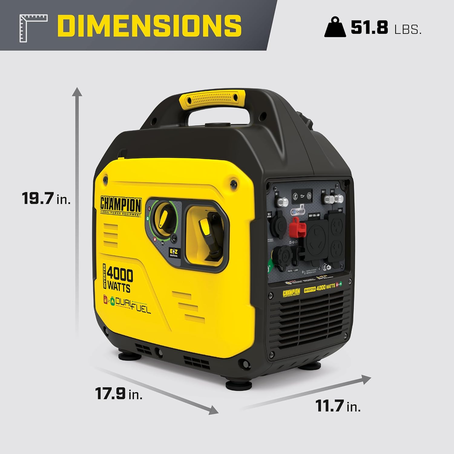 4000-Watt Dual Fuel Portable Inverter Generator E1900