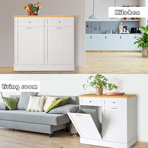 White Tilt Out Trash Cabinet 10 Gallon A75921