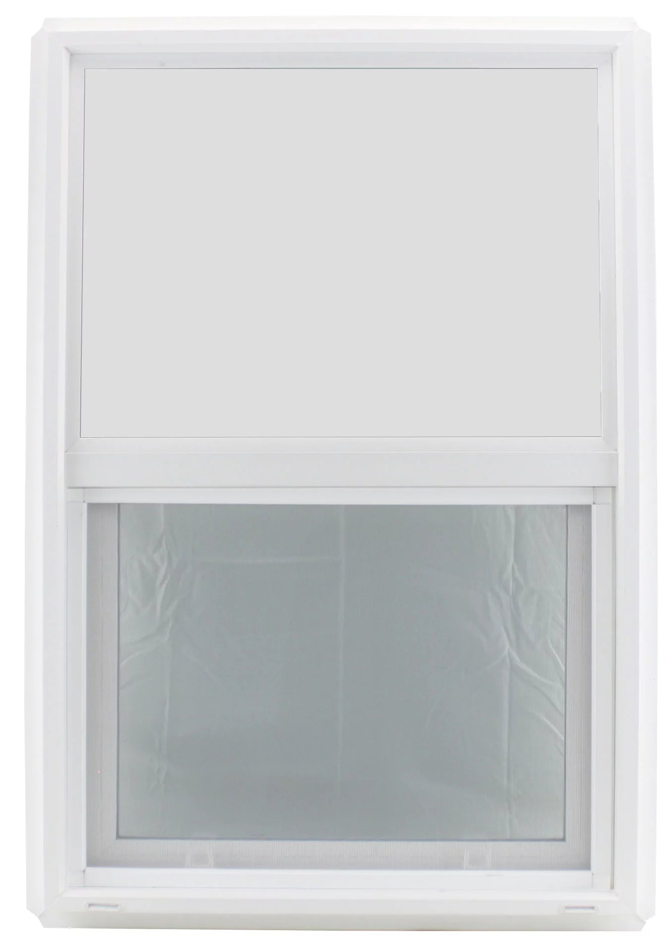 24" x 36" Double Pane Vinyl Clear Tempered Glass Low-E PVC Frame Vertical Slide Window A8375