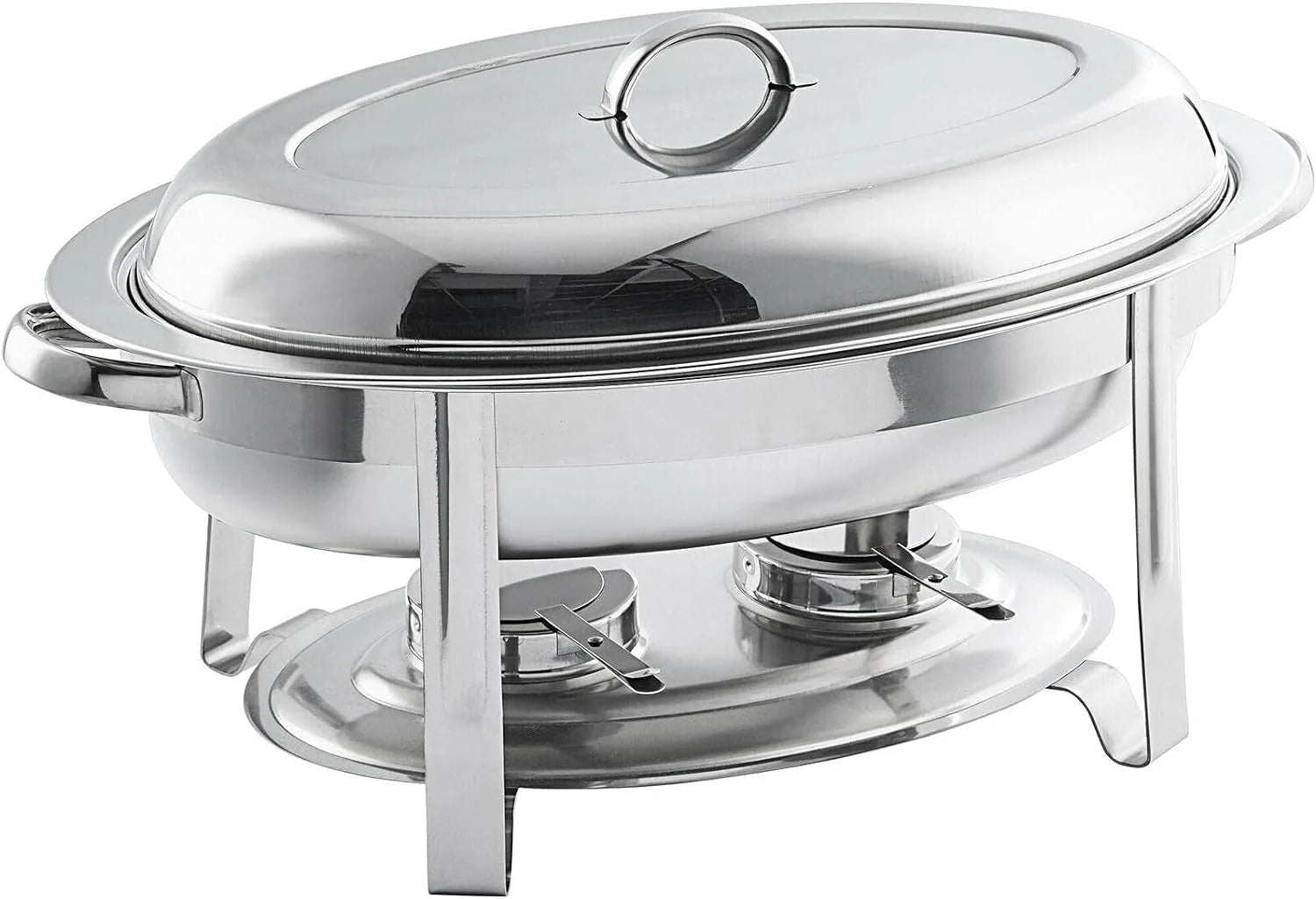6 Qt. Oval Stainless Steel Chafer Chafing Dish Food Warmer Buffet Set U490
