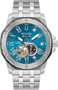 Men's Automatic Stainless Steel Watch with Blue Sunray Dial I433