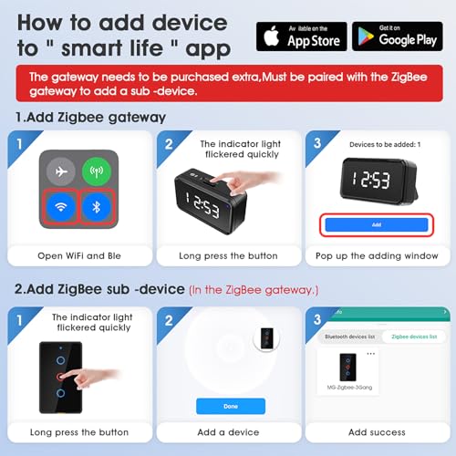 Black 3 Gang Zigbee Smart Touch Wall Light Switch W30235