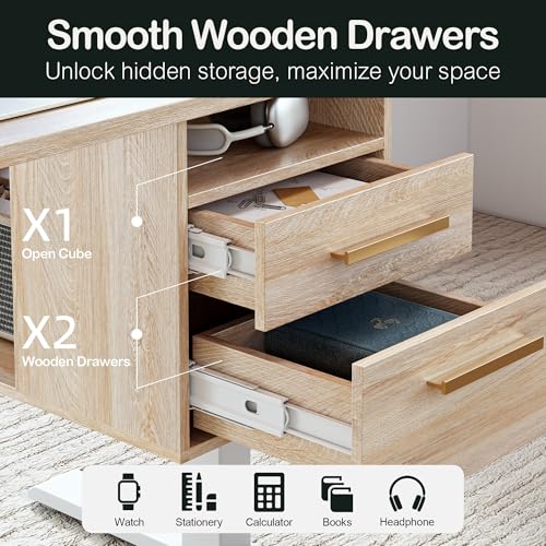47.2 x 23.6 Inch Electric Height Adjustable Standing Desk with 4 Drawers J579