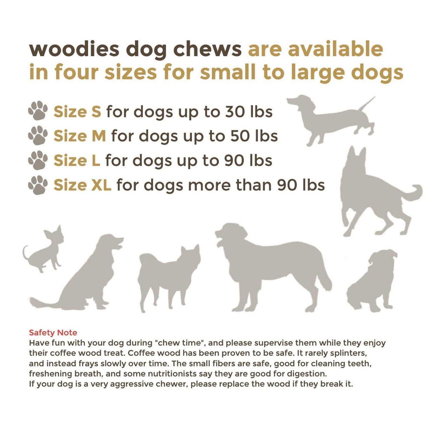 All-Natural Coffee Wood Dog Chew Toys D964