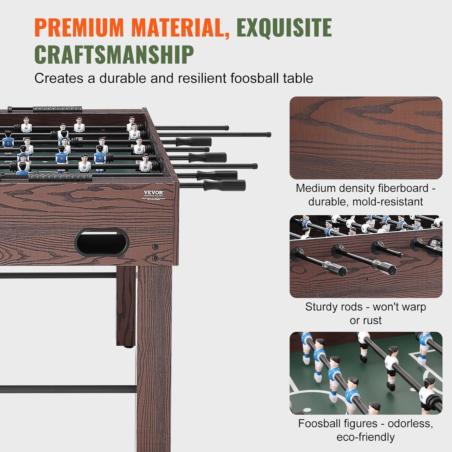 55 inch Standard Size Foosball Table with 4 Balls and 2 Cup Holders I5203