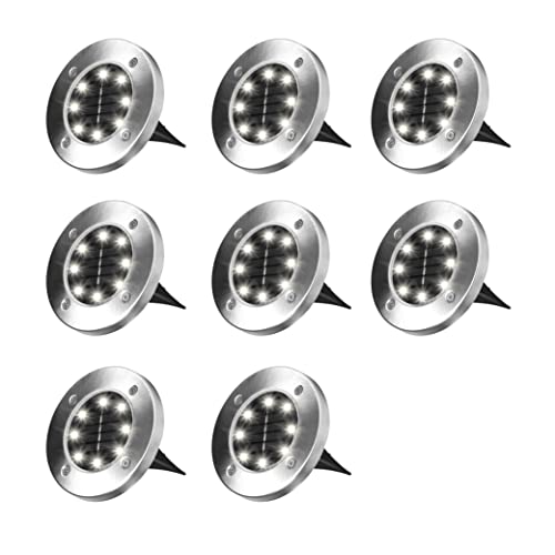 Solar Disk Lights Set of 8 E4538