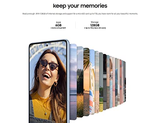 Awesome Black 128GB 6GB 6.5'' 120Hz Full HD+ IP67 Water Resistant Dual SIM GSM 4G Volte Unlocked International Model A536E/DS 25W Charging Cube Bundle Smartphone P1430