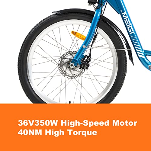 Step Thru Electric Tricycle 350W 36V 13AH 7 Speed 24" Wheel L619