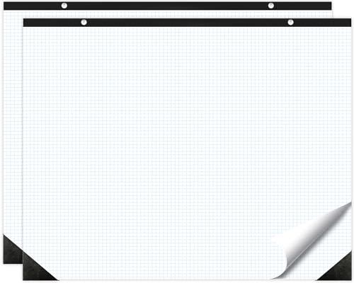 2 Pads Large Engineering Graph Paper 22x17 inch 1/4inch Quad Grid S915