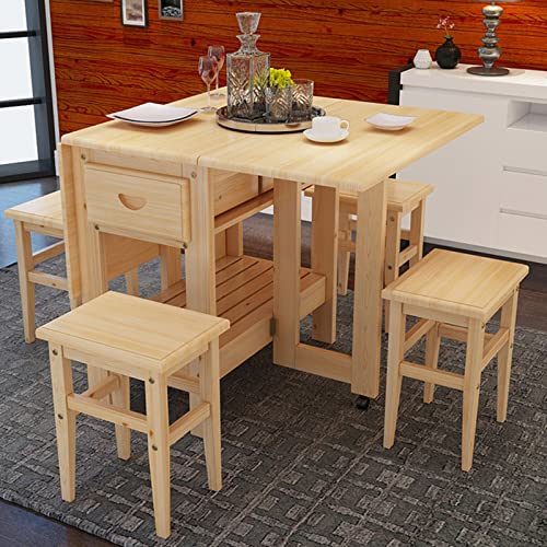 Drop Leaf Dining Table with Wheels U8091