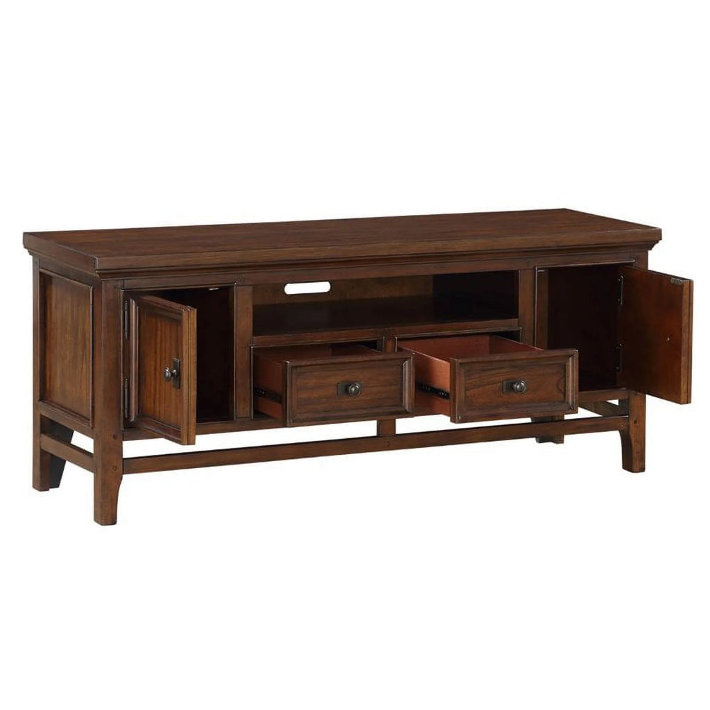 Brown Cherry Wood TV Stand K74378