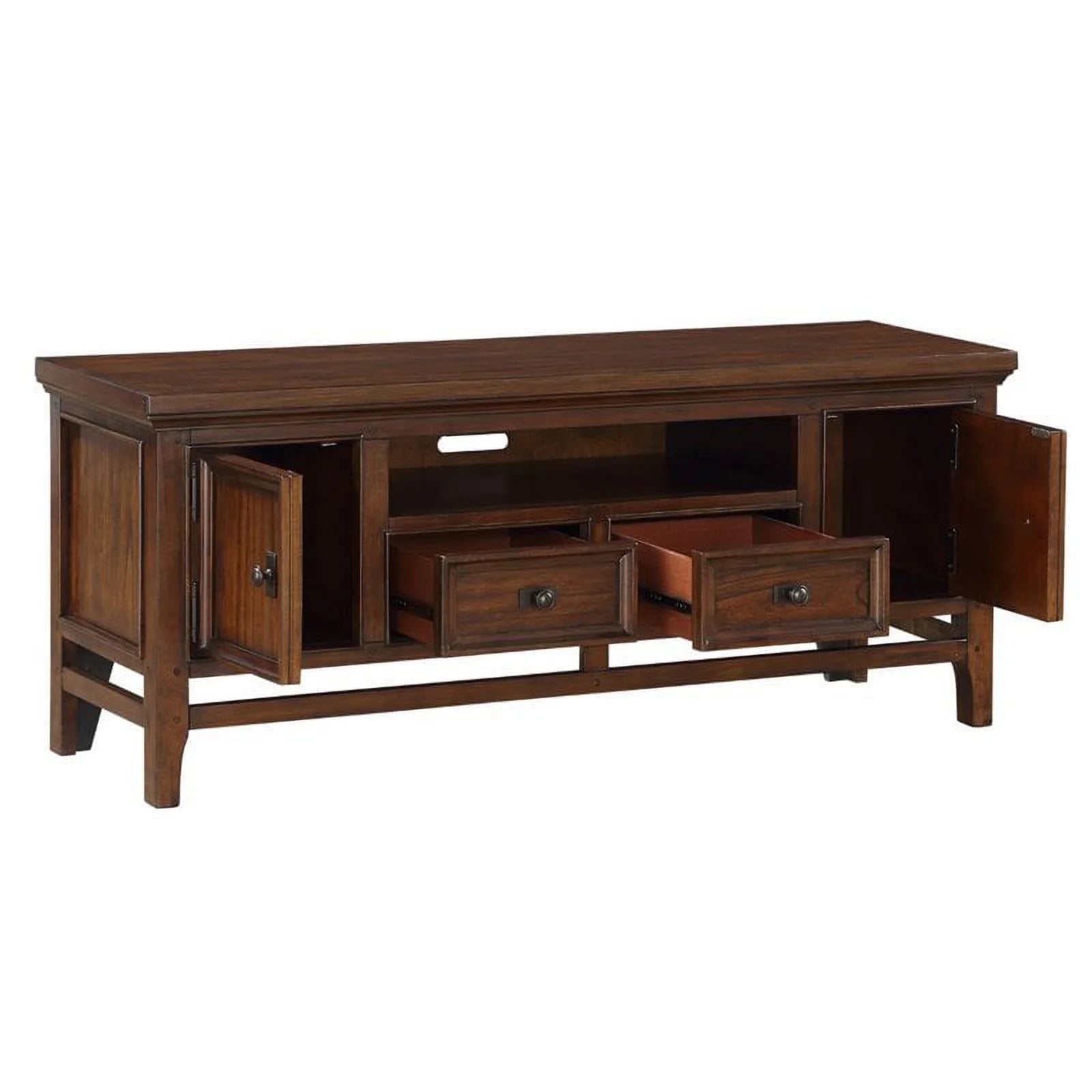 Brown Cherry Wood TV Stand K74378