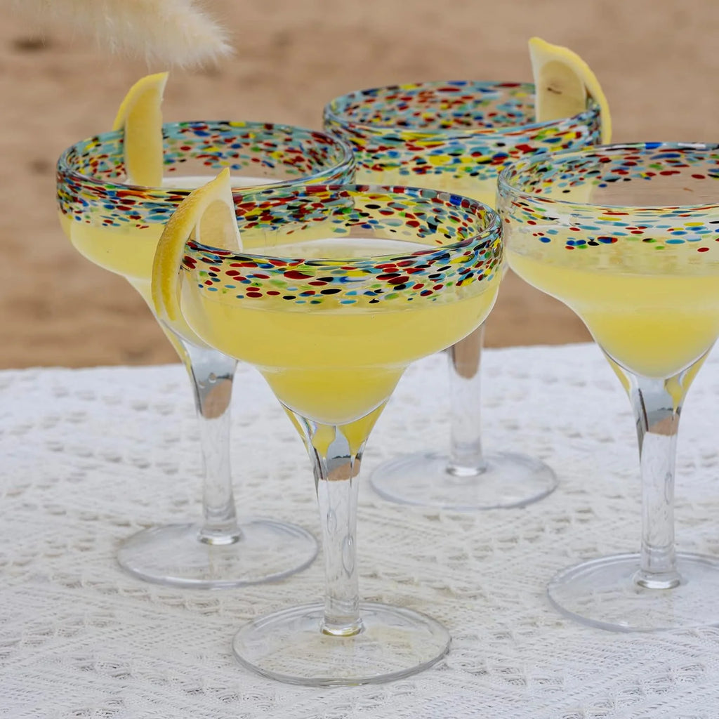 Set of 4 Hand Blown Glasses J2829