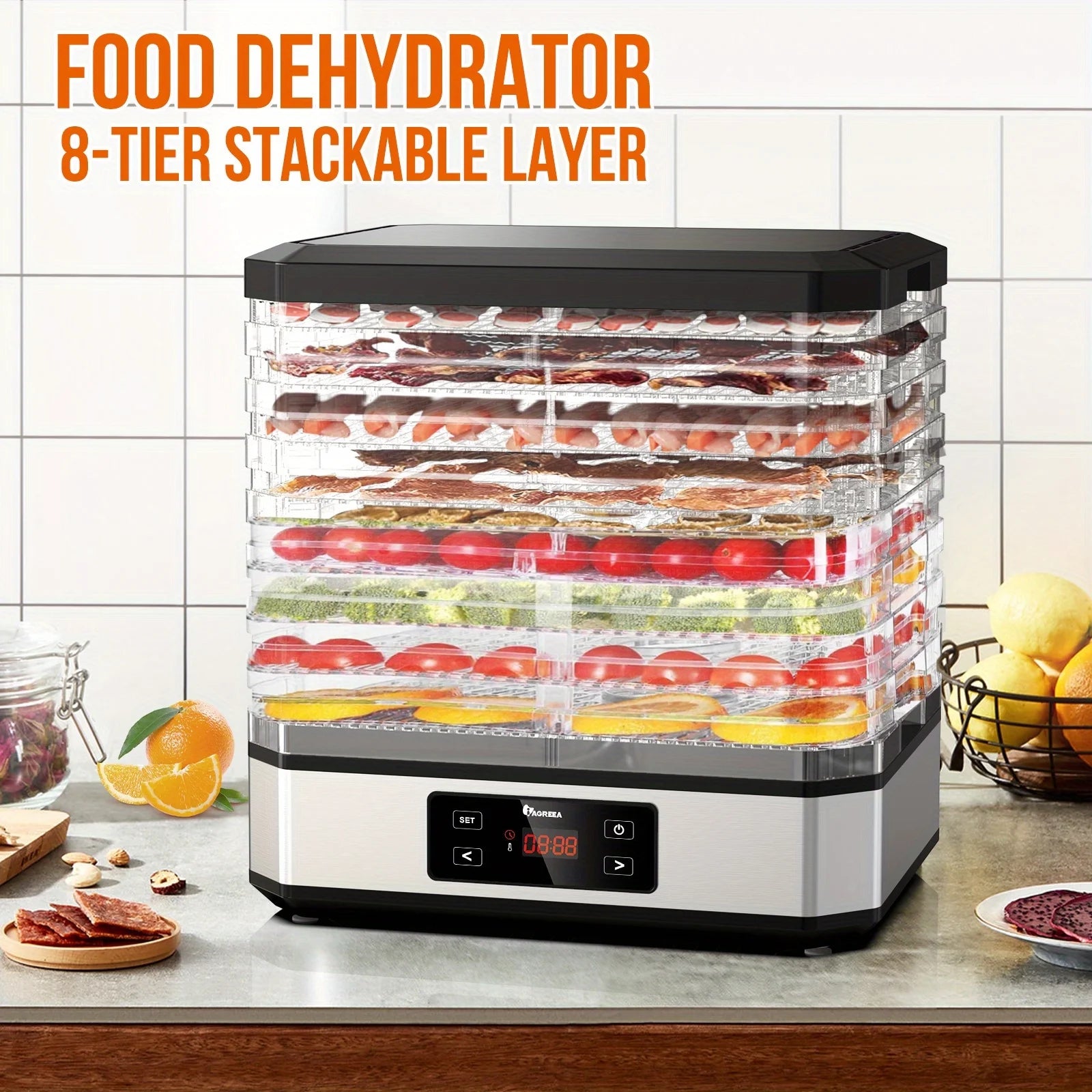 Stainless Steel Food Dehydrator (400W) D6842