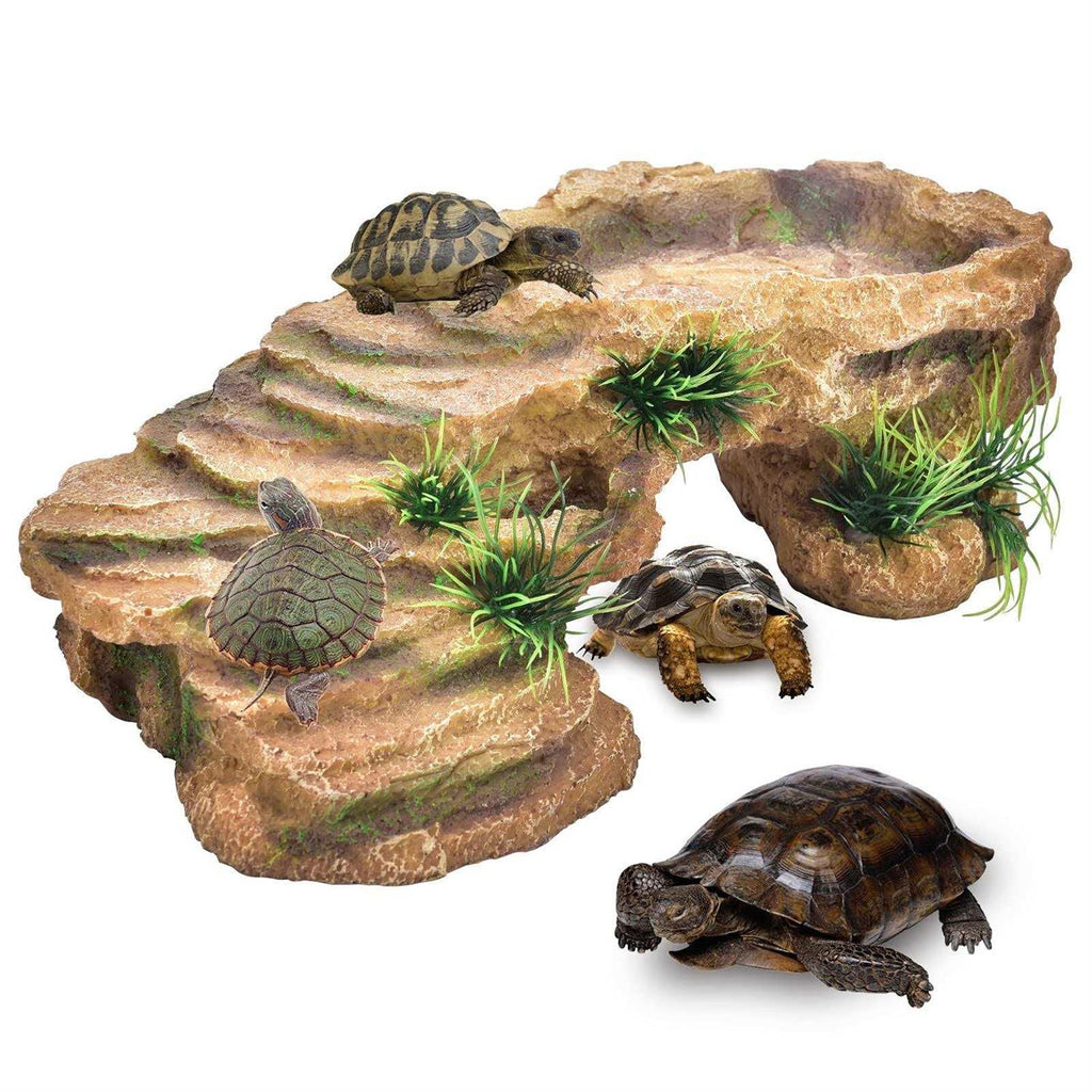 Resin Basking Platform Rectangular Aquarium Turtle Tank Decorations I95184