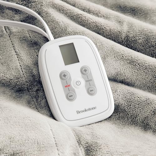 King Size 100in x 90in Polyester Velvet Electric Heated Blanket R7338