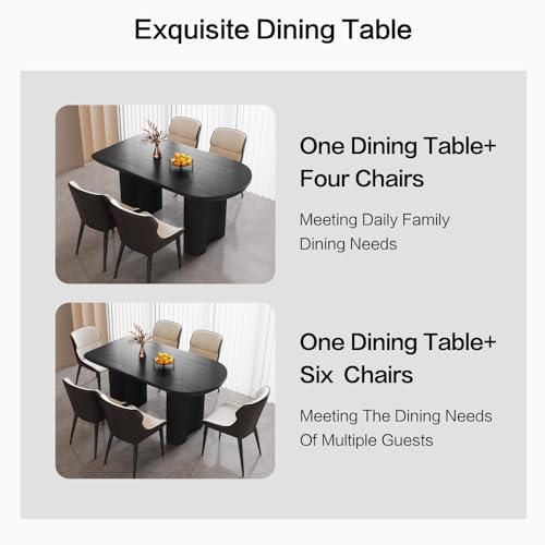 55" Oval Dining Table with 6 Chairs Q341030