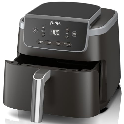 4-in-1 Air Fryer with 5 QT Capacity, Nonstick Basket & Crisper Plate, Grey Z1614