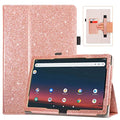 Glitter Rose Folio Leather Cover for Onn 10.1 Tablet G32451
