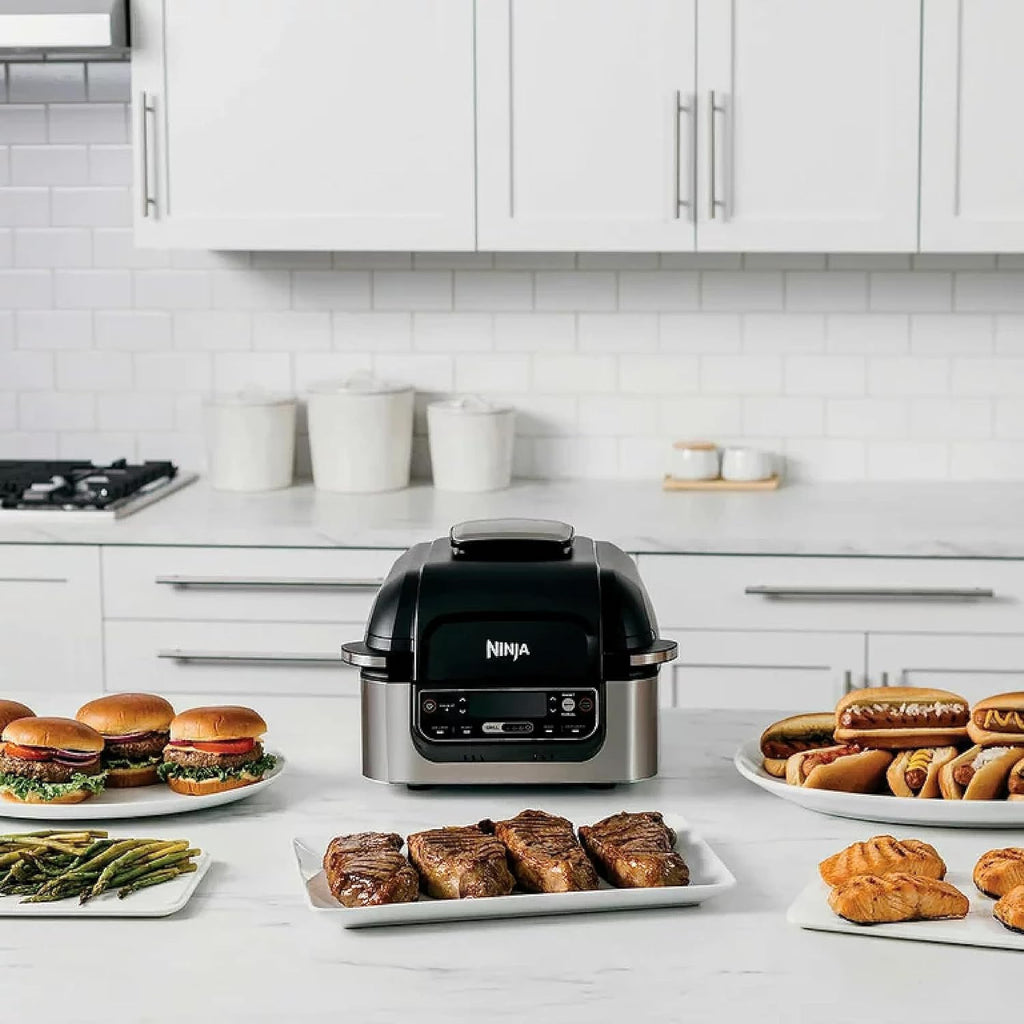 5-in-1 Indoor Grill with 4-Quart Air Fryer X611836