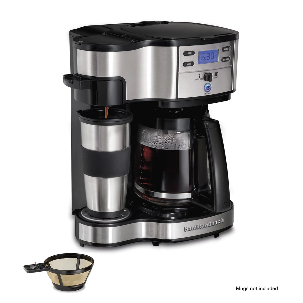 2-Way Coffee Maker, Single-Serve or 12 Cups, Glass Carafe, Black G6027