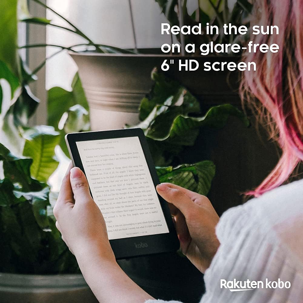 Black 6" Glare Free Touchscreen eReader with 8GB Storage P814416