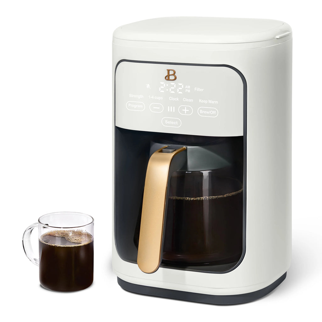 14-Cup Programmable Drip Coffee Maker with Touch-Activated Display, White U491122