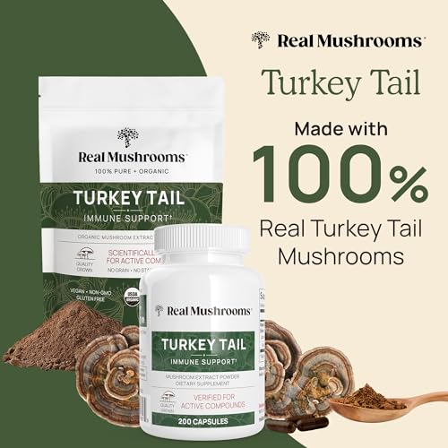 Organic Turkey Tail Mushroom Powder, 100 Servings T6671