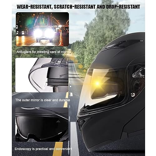 DOT Approved Dual Visor Flip Up Full Face Motorcycle Helmet Z707