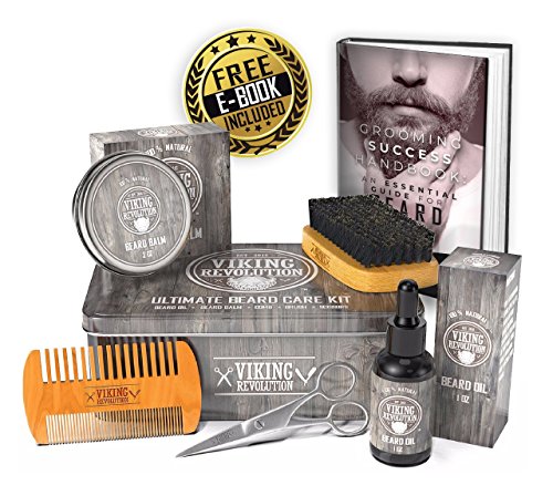 Beard Growth Kit - Oil, Balm, Serum, Derma Roller & Wooden Comb P9468