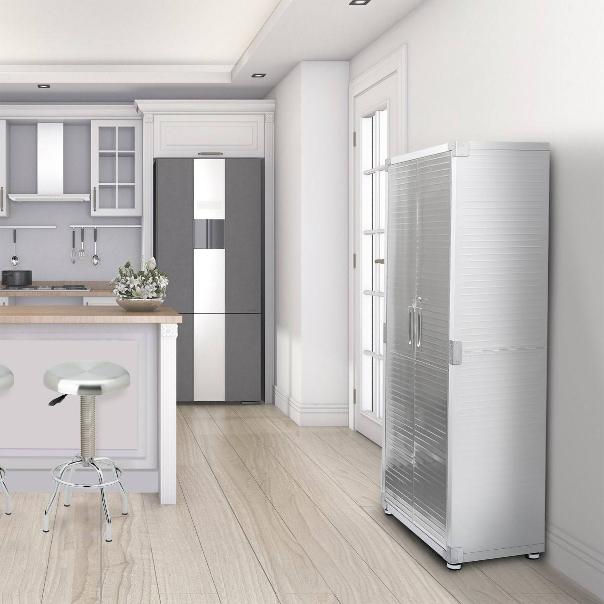White 2-Door Rolling Storage Cabinet A97166