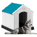 Gray 34" Waterproof Plastic Dog House E498478