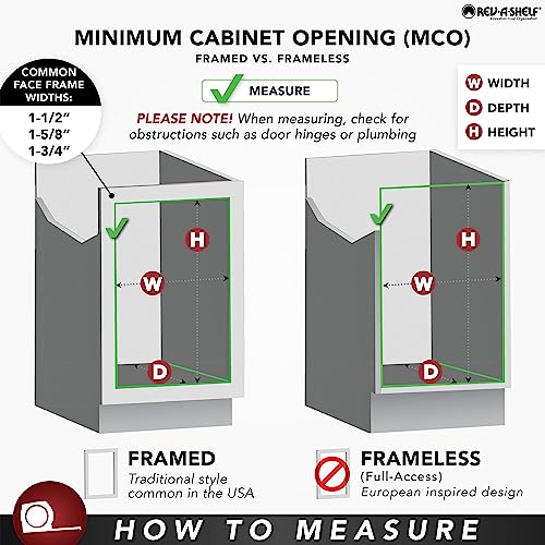 8" Pull Out Shelf Organizer for Base Cabinets, Wooden Slide Out Rack with Soft-Close W783