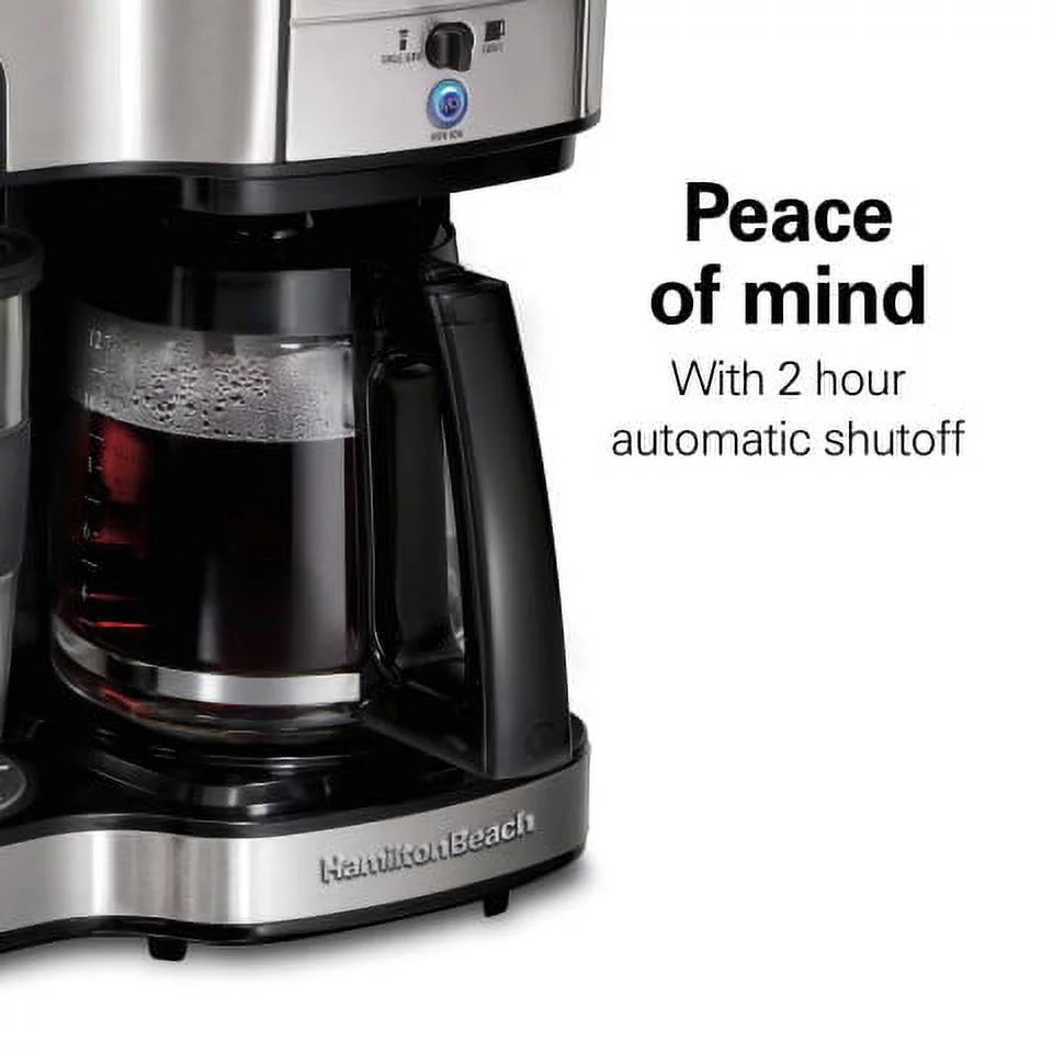 2-Way Coffee Maker, Single-Serve or 12 Cups, Glass Carafe, Black G6027