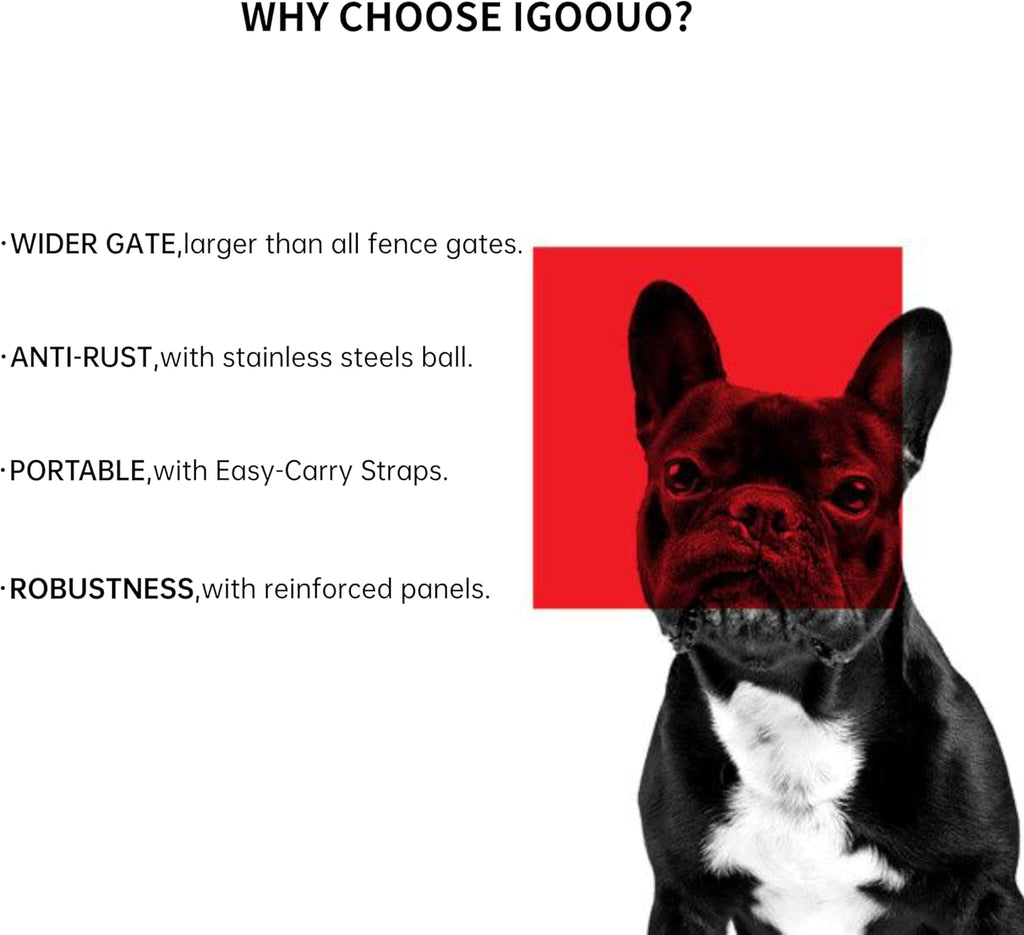 32'' Portable Metal Dog Playpen with 6 Panels I749