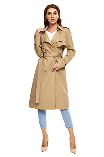 Double-breasted 100% Cotton Trench Coat J3990