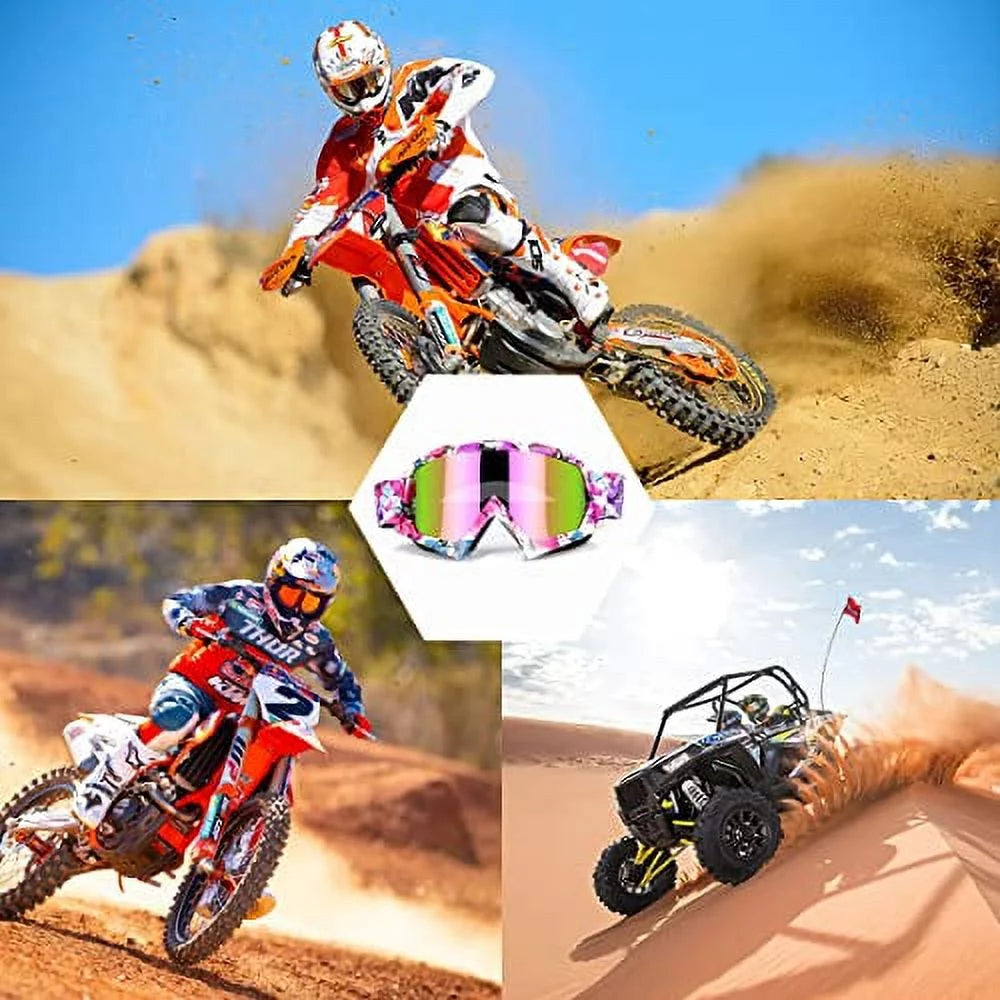Pink Motocross Motorcycle Goggles Q72637