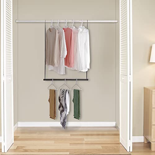 Hanging Closet Rod, Adjustable Closet Hanging Organizer, 2 Pack Chrome R71494