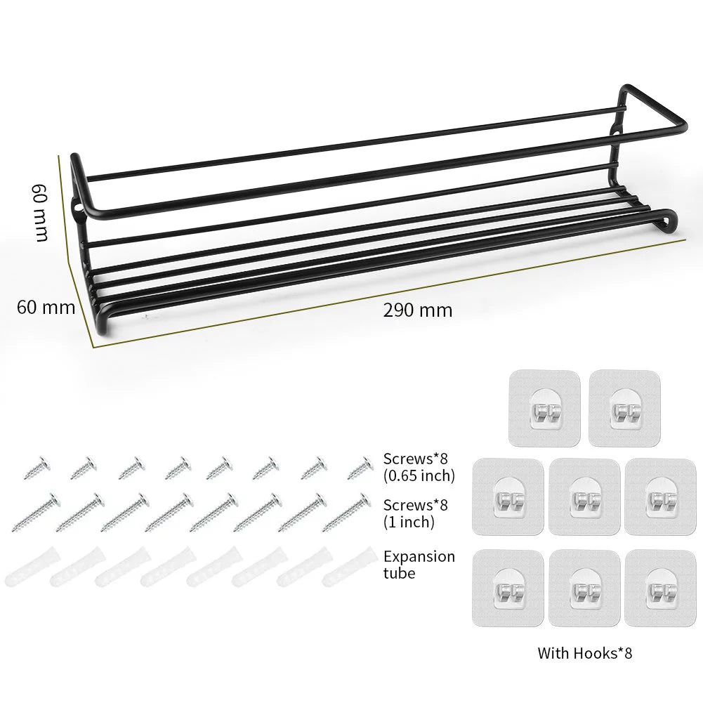 Black Metal 4 Tier Spice Rack Organizer T3872