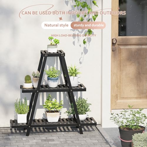 3 Tier 8 Potted Bamboo Plant Stand G140167