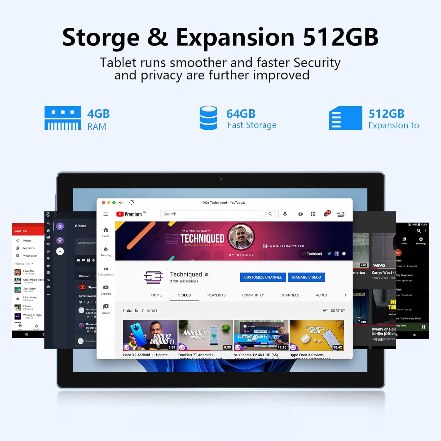 10.1 Inch 2 in 1 Tablet with Keyboard 64GB+4GB RAM W577