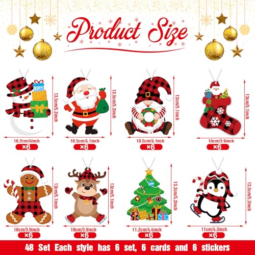 48 Sets Christmas Arts and Crafts DIY Ornaments Kit Q881