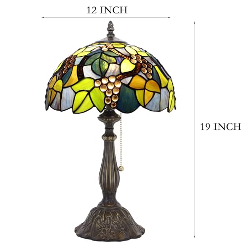 Stained Glass Table Lamp 12X12X19 Inch Sea Blue I491