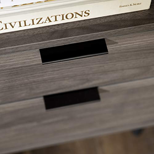 Slate Grey Wood Nightstand with Drawer and Shelf C533