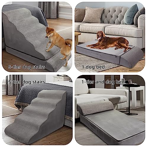 6 Step Non-Slip Pet Stairs for High Beds 30-36 inches P10720